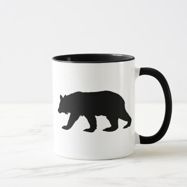 Black Bear Silhouette Mug (Right)