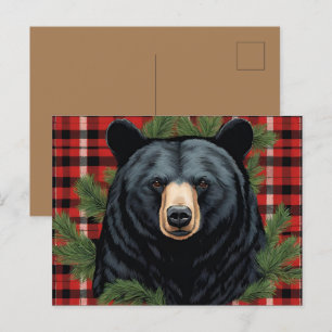 Black Bear Silhouette Postcard