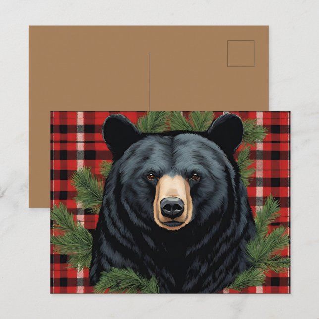 Black Bear Silhouette Postcard (Front/Back)