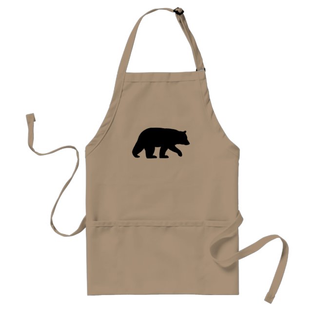 Black Bear Silhouette Standard Apron (Front)