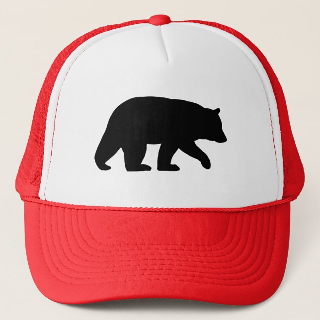 Black Bear Silhouette Trucker Hat (Front)