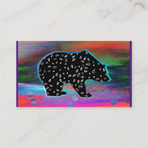 Black Bear Spirit Northern Light Colours Appointment Card