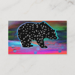 Black Bear Spirit Northern Light Colours Business Card