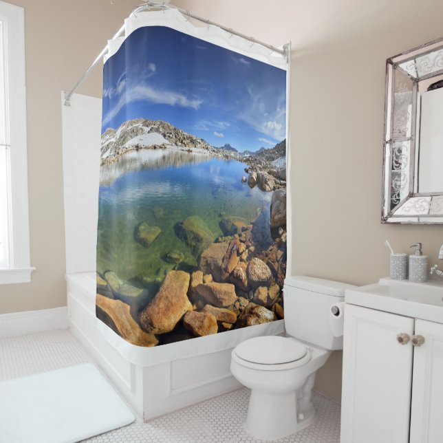 Black Bear Tarn - Sierra Shower Curtain (In Situ)