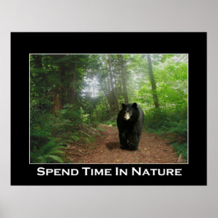 BLACK BEAR TRAIL Motivational Poster