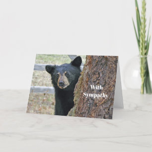 Black Bear Tree Photo Sympathy Card