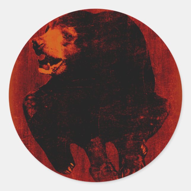 Black Bear Vintage Art #2 Sticker (Front)