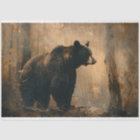 Black Bear Vintage Oil Painting Decoupage