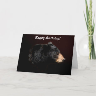 Black Bear Wildlife Birthday Card