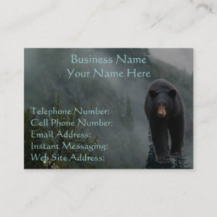 Black Bear Wildlife & Misty Forest Business Cards