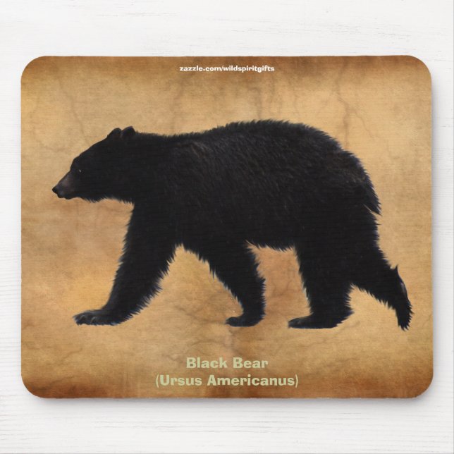 Black Bear  Wildlife Supporter Mousepad (Front)