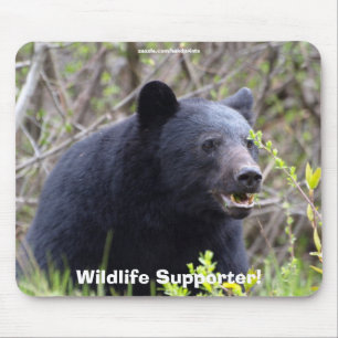 Black Bear Wildlife Supporter Mousepad