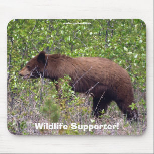 Black Bear  Wildlife Supporter Mousepad