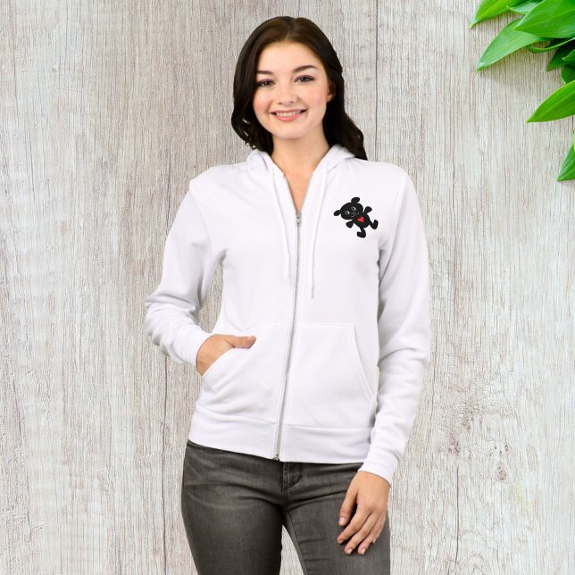 Black Bear with Red Heart Hoodie (Creator Uploaded)