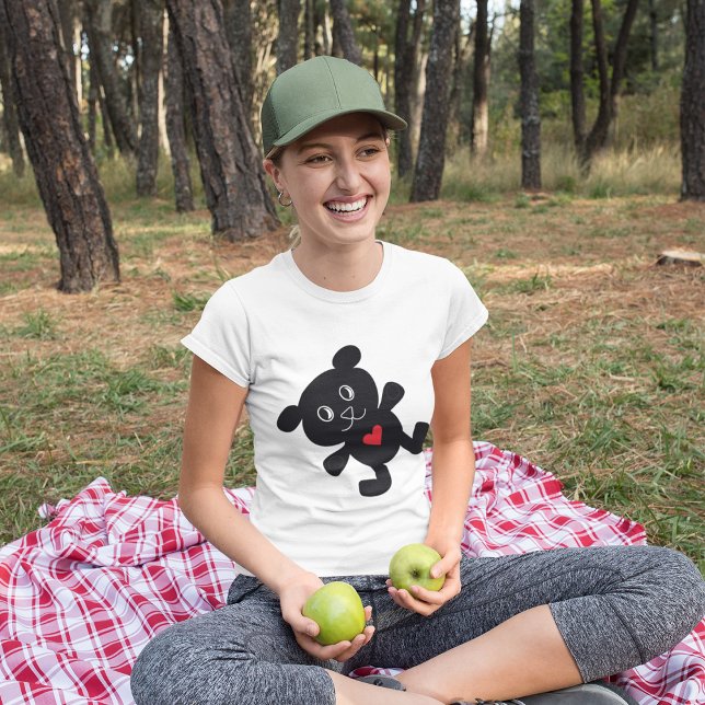 Black Bear with Red Heart T-Shirt (Creator Uploaded)