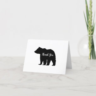 Black Bear Woodland Thank You Card