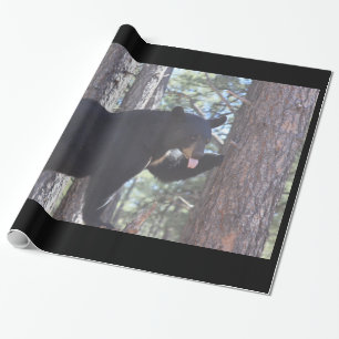 Black Bear Wrapping Paper