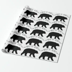 Black Bear Wrapping Paper