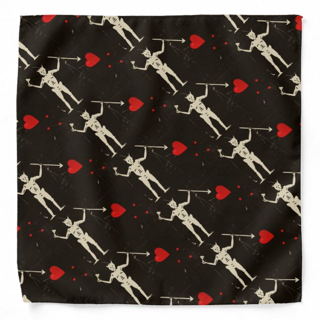 Black Beard or Edward Teach Pirate Flag Bandana (Front)