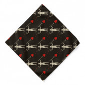 Black Beard or Edward Teach Pirate Flag Bandana (Front)