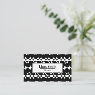 Black beard Simple Repeat Pattern Business Card