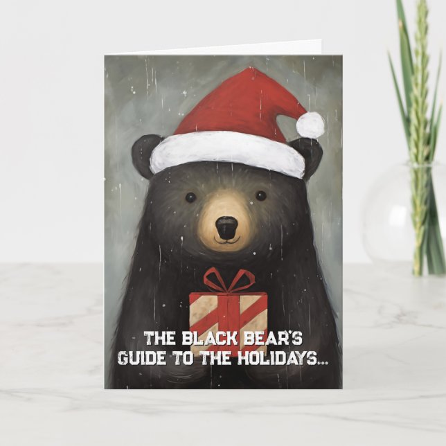 Black Bear's Guide to the Holidays Christmas Card (Front)