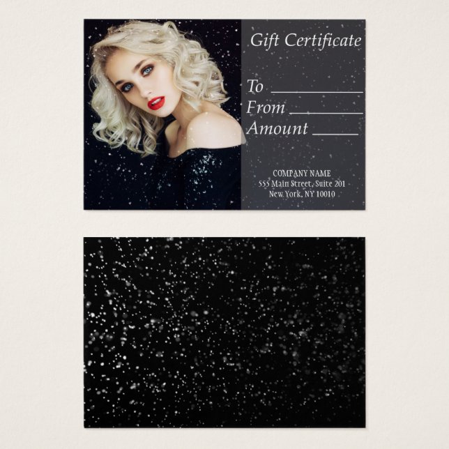 Black Beautiful Women Gift Certificate (Front & Back)