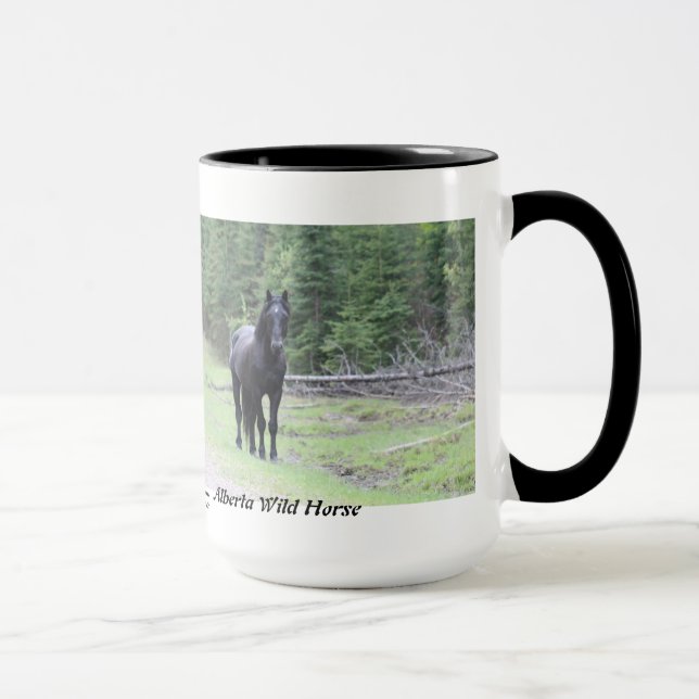 "Black Beauty"  Alberta Wild Horse 2 Mug (Right)
