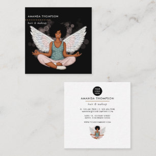Black Beauty Angel Square Business Card
