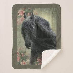 Black Beauty Friesian Horse - Blanket