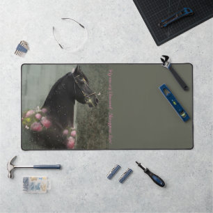 Black Beauty Friesian Horse - Desk Mat