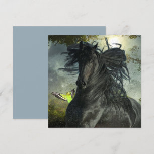 Black Beauty Friesian Horse - Greeting Card
