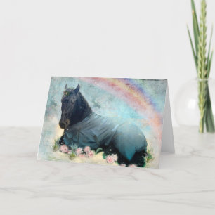 Black Beauty Friesian Horse - Greeting Card