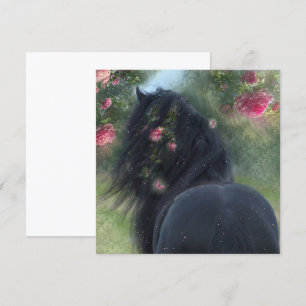 Black Beauty Friesian Horse - Greeting Card