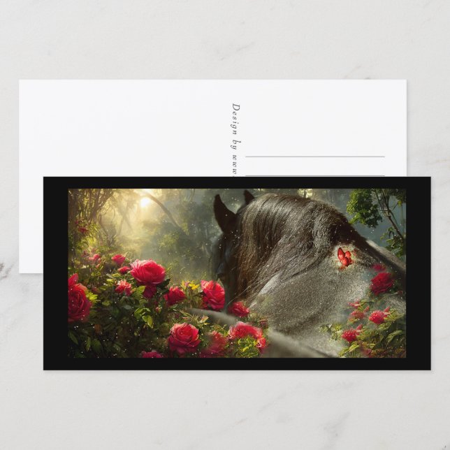 Black Beauty Friesian Horse - Greeting Card (Front/Back)