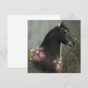 Black Beauty Friesian Horse - Greeting Card