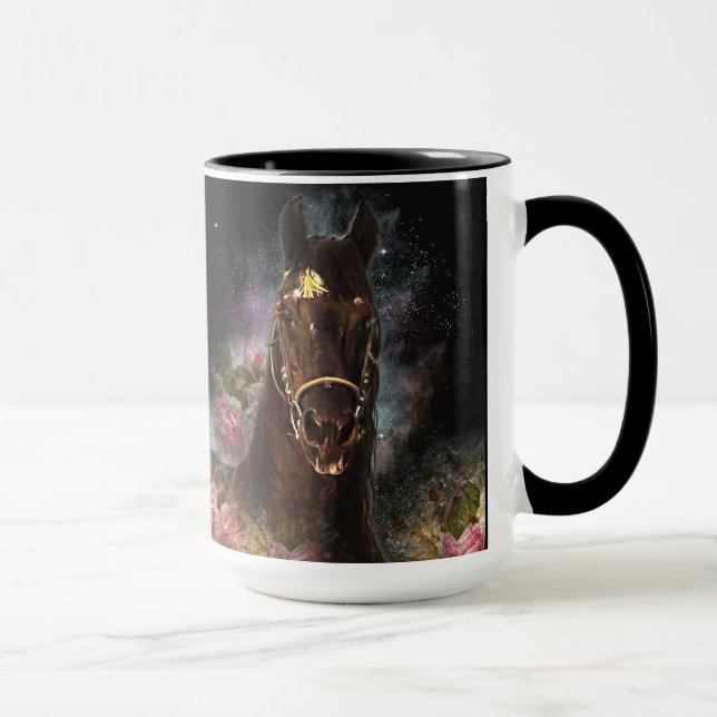 Black Beauty Friesian Horse - Mug, Cup (Right)