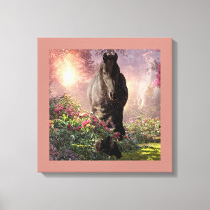 Black Beauty Friesian Horse - Wrapped Canvas