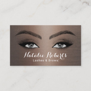 Black Beauty Lashes & Brows Elegant Salon Spa Business Card