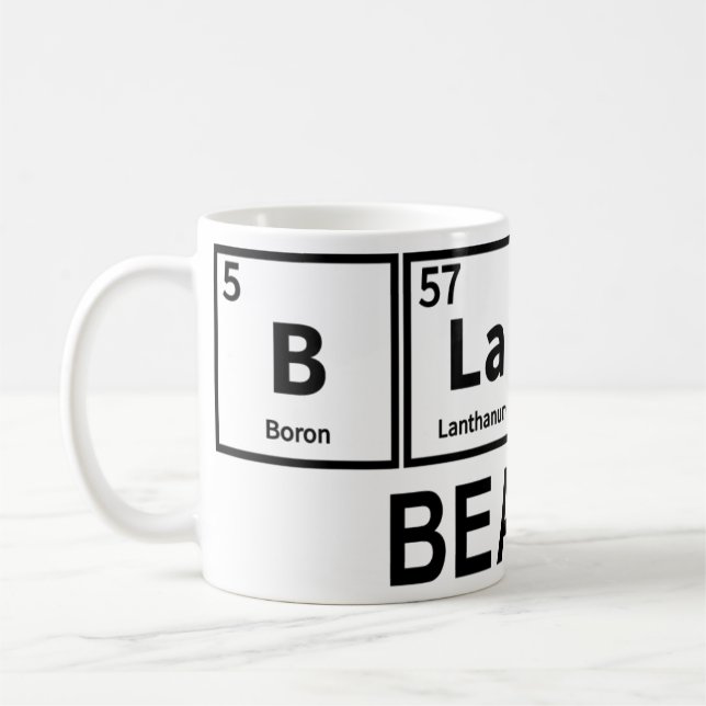 Black Beauty Periodic Table  Coffee Mug (Left)