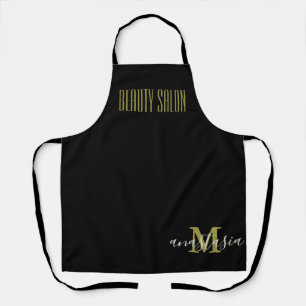 Black Beauty Salon by Anastasia Monogram Apron