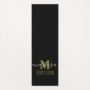 Black Beauty Salon by Anastasia Monogram Yoga Mat