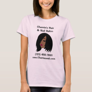 Black Beauty Salon T-Shirt - Customisable