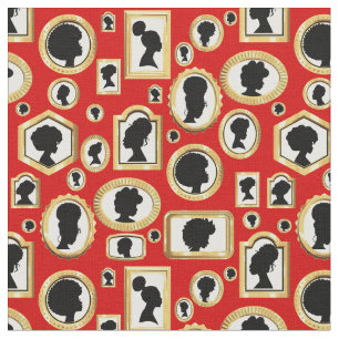 black beauty vintage african cameo  fabric