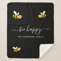 Black bee happy bumble bees summer fun family name