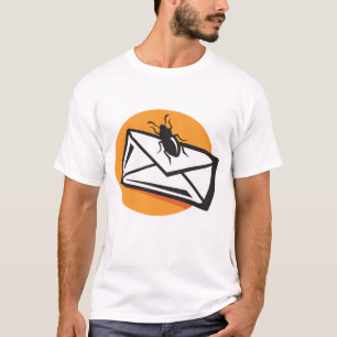 Black Beetle Insect on Envelope T-Shirt
