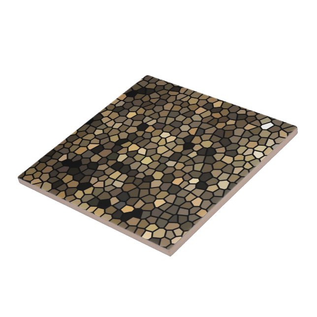 Black, beige and brown mosaics tile (Side)