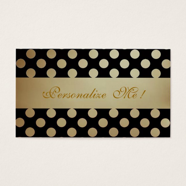 Black Beige Pattern Elegant Polka Dots Modern Chic (Front)