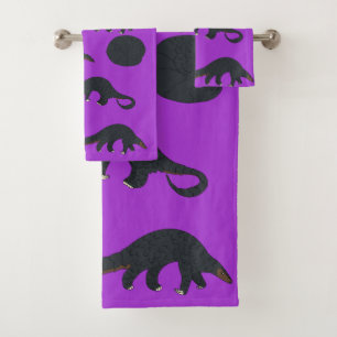 Black bellied Pangolins Bath Towel Set