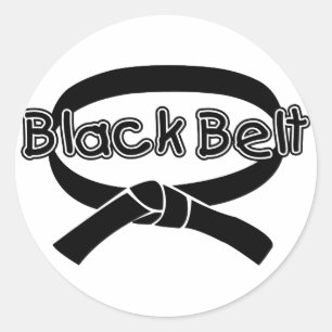 Black Belt 2 Classic Round Sticker